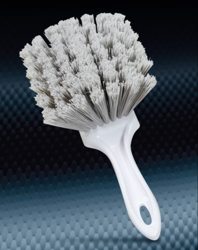 Pro Finish BRUSHES Nylon Gray Long Bristle Utility Brush Soft Bristle Made In The USA automotive car wash and detailing supplies