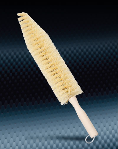 Pro Finish BRUSHES Spoke and Wheel Brush Large Natural Tampico Bristles Made In The USA automotive car wash and detailing supplies