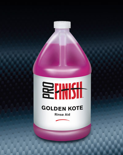 Pro Finish SPECIALTY PRODUCTS Golden Kote Rinse Aid automotive car wash and detailing supplies